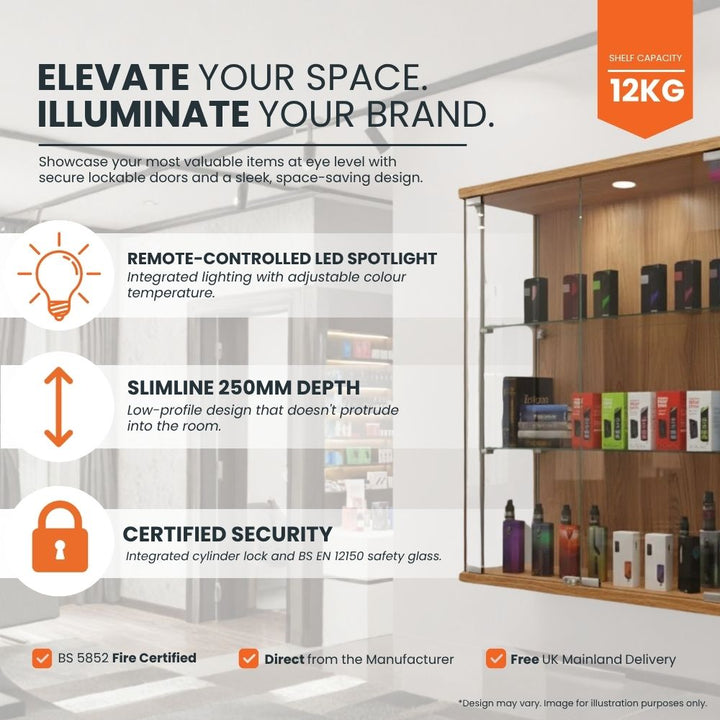 wood-effect-wall-mounted-display-cabinet-with-led-lighting-glass-shelves-and-lockable-doors-ideal-for-retail-merchandising-and-product-showcase