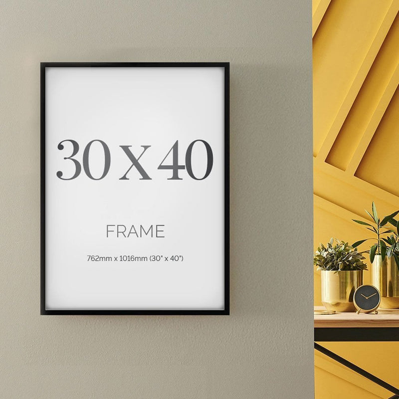 30 x 40 Black Aluminium Certificate Poster Frame with Plexiglass