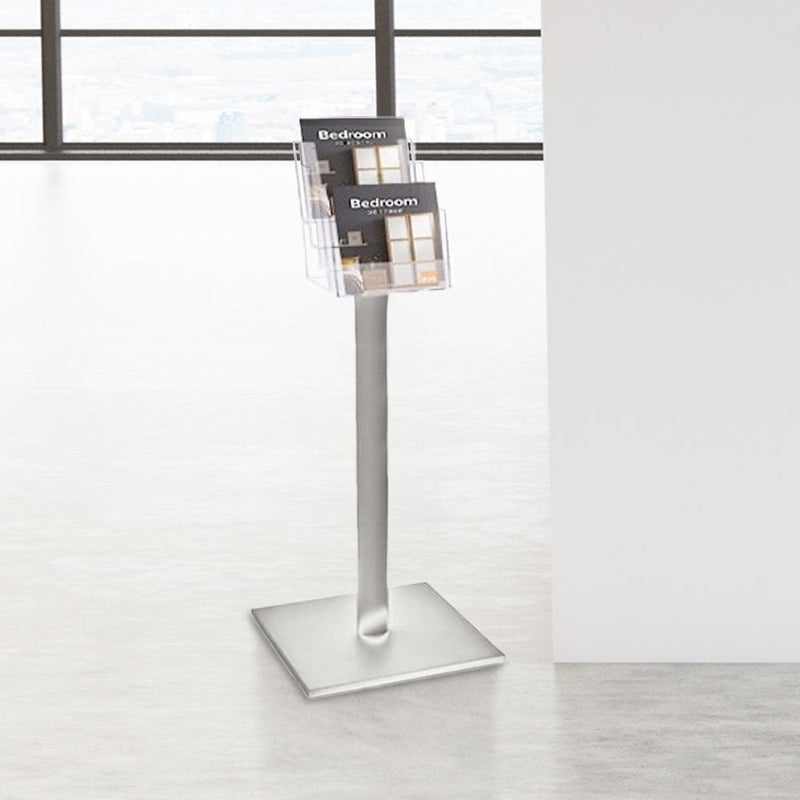4 Tier A5 Floor Standing Aluminium Brochure Holder Stand