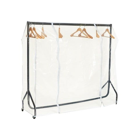 3ft Waterproof Zipped Transparent Clothes Rail Cover