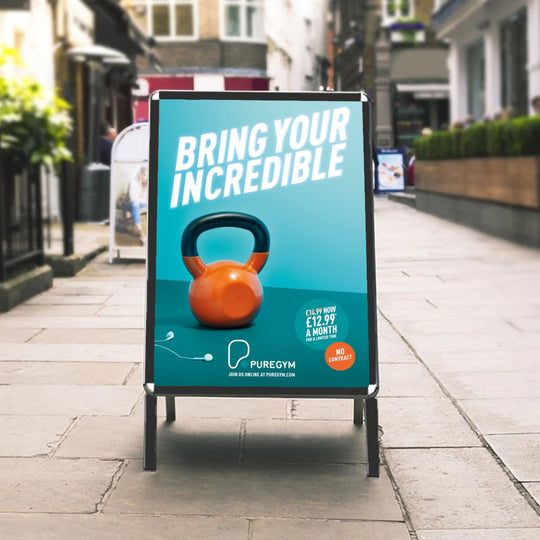 A1 Black A-Board Double Sided Pavement Sign Poster Display