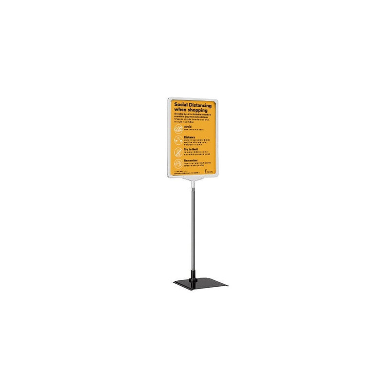 White A3 Counter Standing Double Sided Poster Display Stand with Adjustable Height 320-620mm