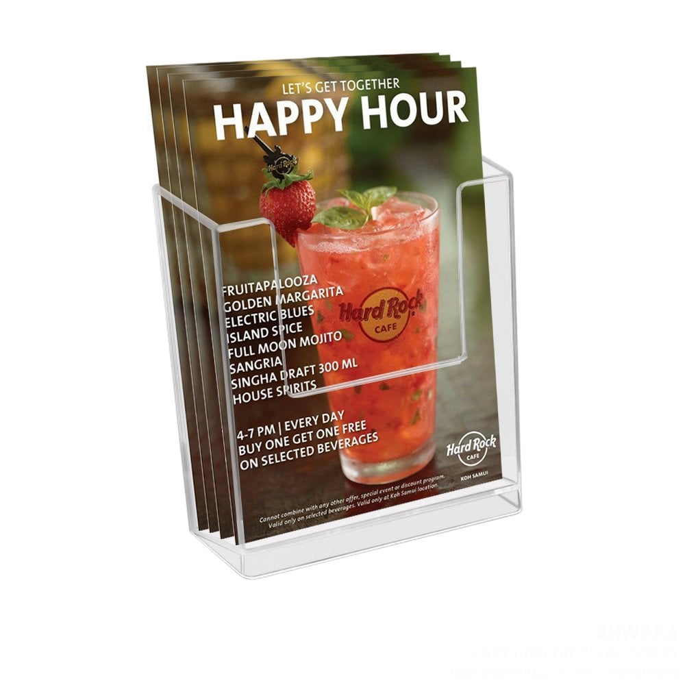 A6 Portrait Leaflet Holder - Wall Mounted