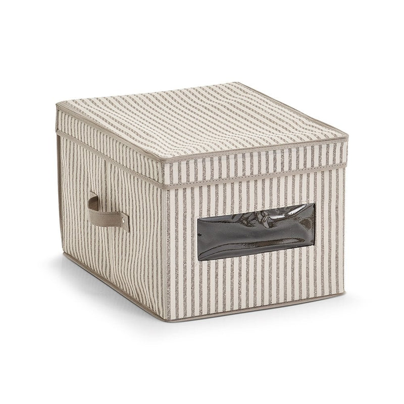 Beige Non-Woven Storage Box with Lid - 300mm