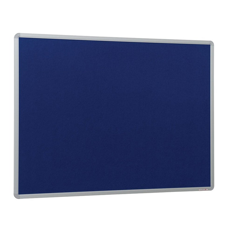 Dark Blue Felt Noticeboard - Aluminium Frame 2400 x 1200mm