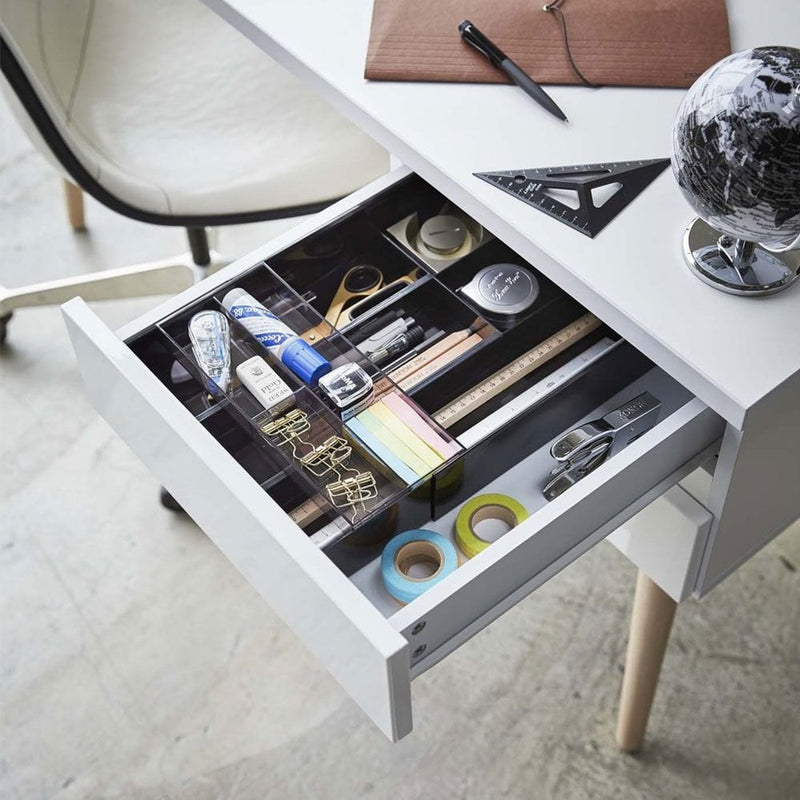 Extendable Desk Organiser Black Displaysense