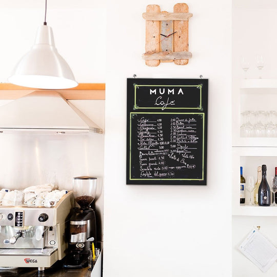 Frameless Wooden Dry-Wipe Chalkboard for Wall Mounting or Easel - 400mm Wide x 600mm High