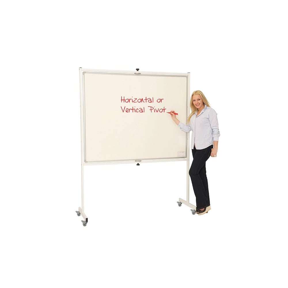 Mobile Revolving Magnetic Whiteboard - 1500 x 1200mm
