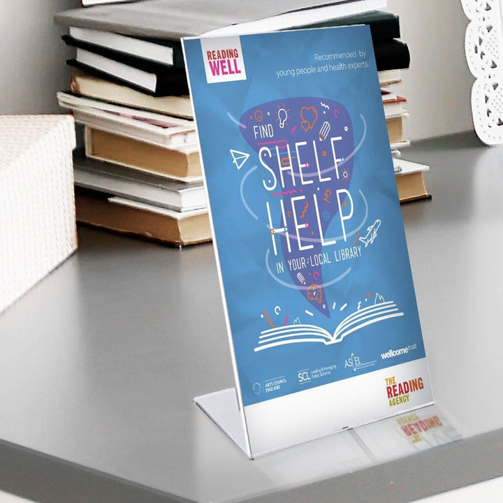 12-pack of A6 acrylic portrait literature holders – ideal for retail counters or exhibitions