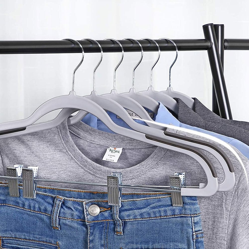 Saree Hangers with Lockable Technology Premium NonSlip Stainless Steel  Hanger for Sarees Pants Trouser Velvet
