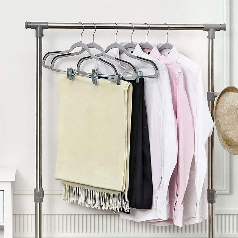 Pack of 12 Space Saving Non-Slip Trouser Hangers