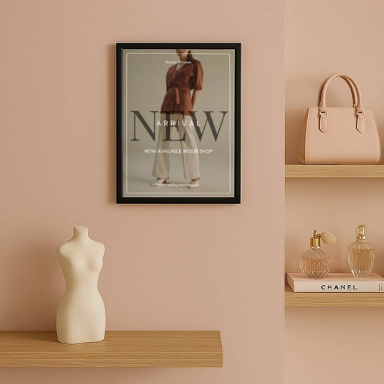 Pack of 10 A4 Black Aluminium Certificate Poster Frames with Plexiglass Front For Portrait And Landscape Wall Hanging