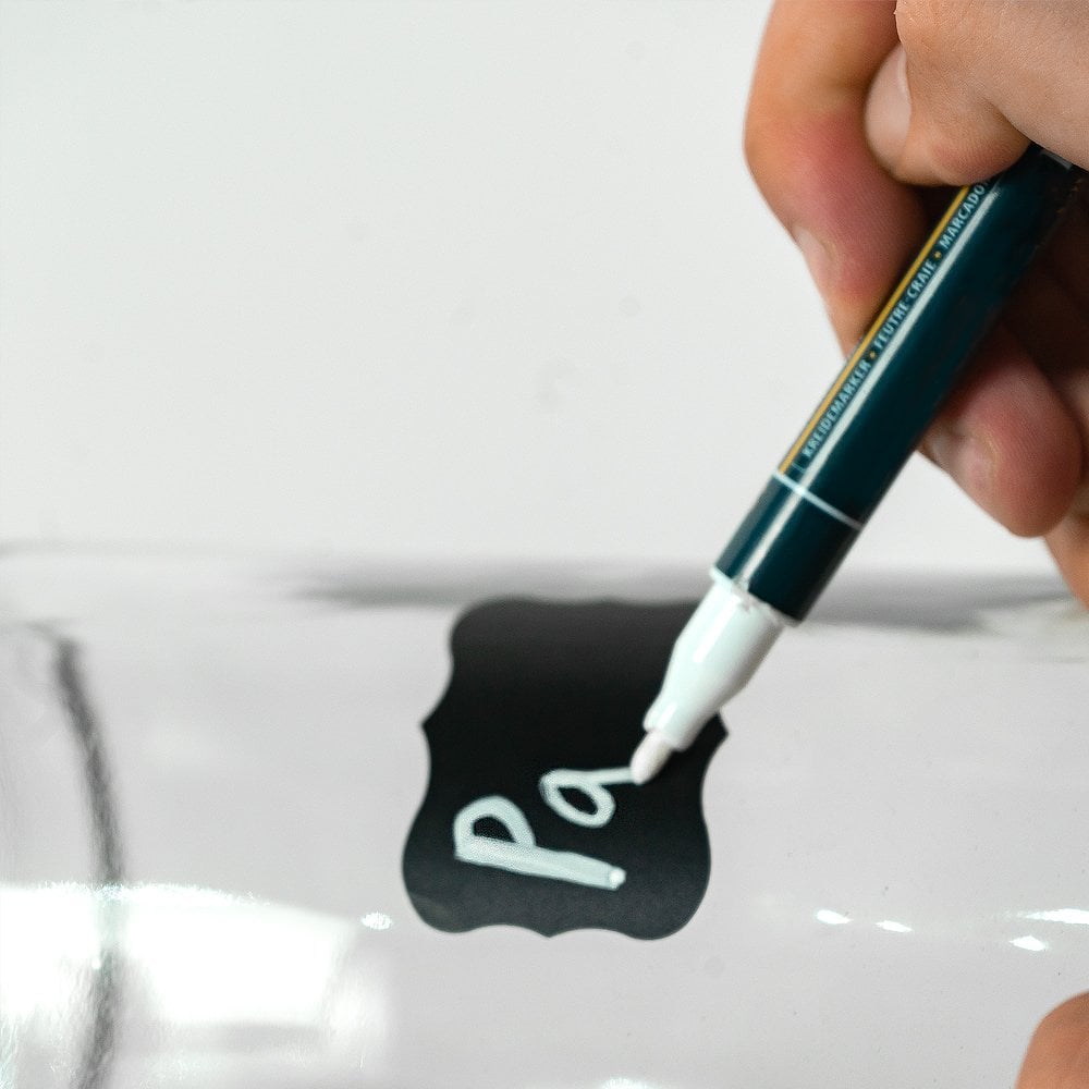 Non-Toxic Fade Resistant Liquid Chalk Marker Pens with 5mm Bullet Nib - White