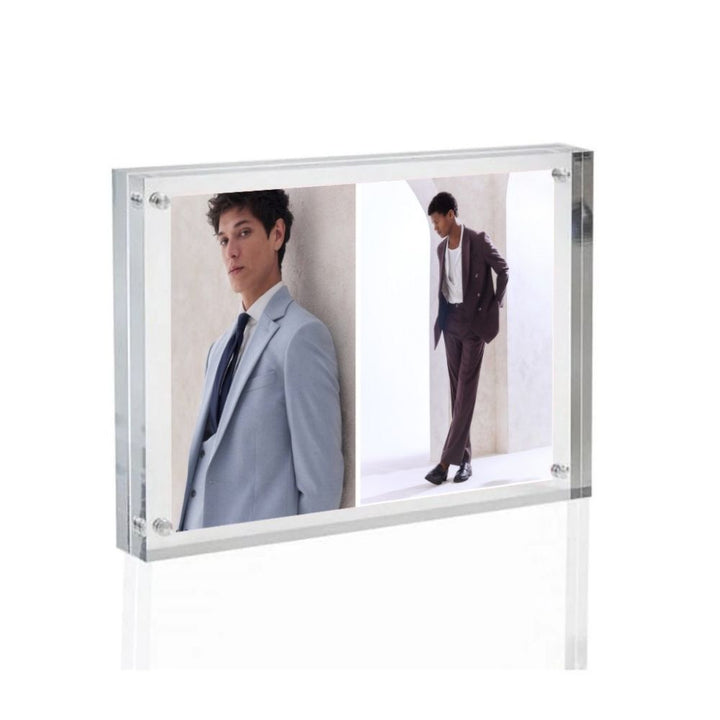30mm thick magnetic acrylic blocks in A4 – pack of 6 for professional menu or information display