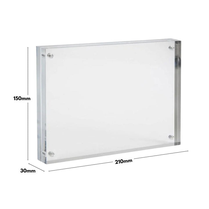 A5 thick acrylic magnetic display stands – premium 30mm block design, perfect for menus or promotions