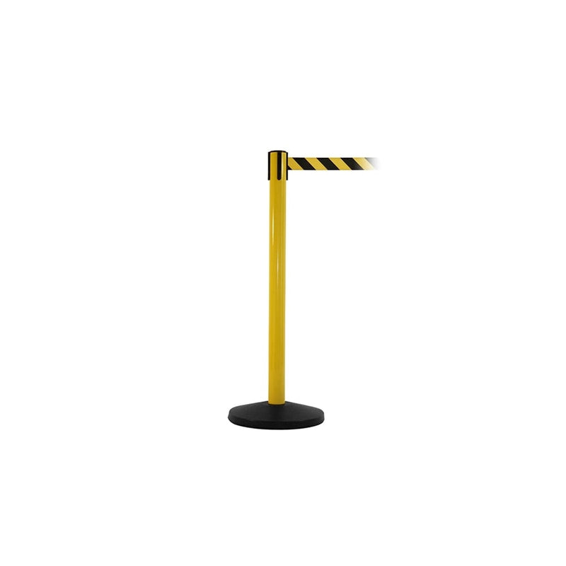 Yellow Safety Barrier Post - 3.4m Yellow-Black Belt