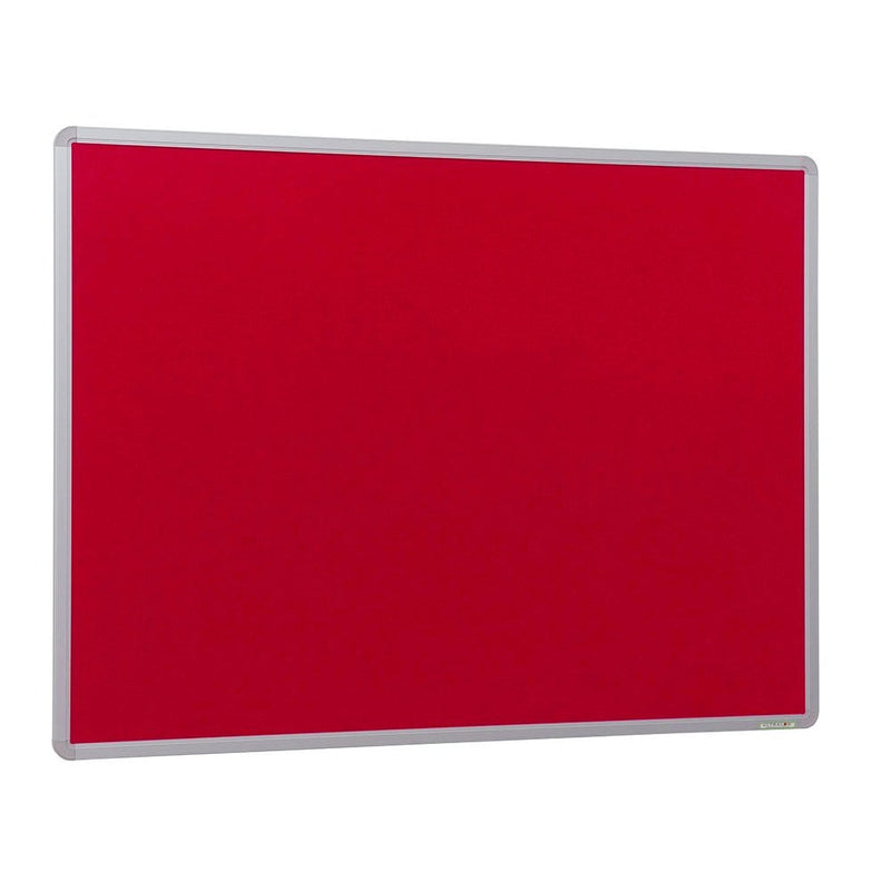 Red Felt Noticeboard - Aluminium Frame 2400 x 1200mm