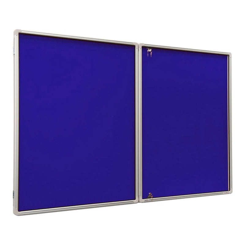 Tamperproof Dark Blue Felt Noticeboard - 2400 x 1200mm