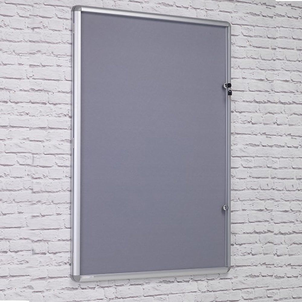 900 x 600mm tamperproof grey felt noticeboard, perfect for securely pinning up documents in areas where security is important.







