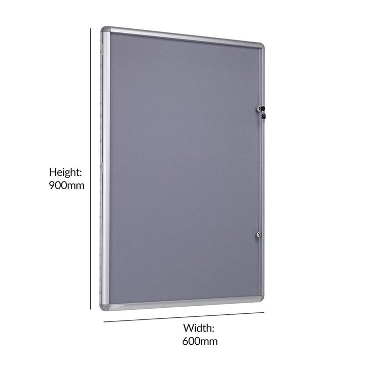 900 x 600mm tamperproof grey felt noticeboard, perfect for securely pinning up documents in areas where security is important.

