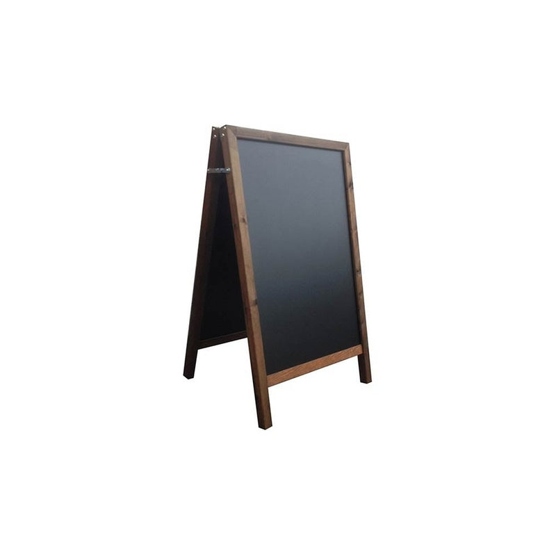 Weather Resistant Easy Wipe Chalk A-Board with 40mm Thick Premium Wood Profile FSC Approved - 750mm Wide x 1400mm High